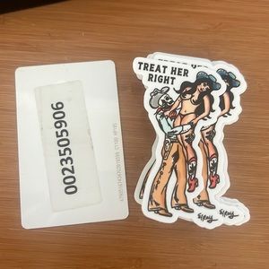 Treat Her Right Cowboy Sticker